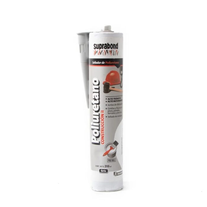 Sellador Suprabond poliuretano para construcción gris 310 ml