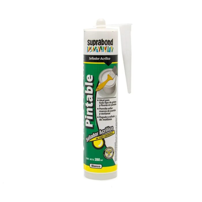 Sellador Acrílico Pintable Blanco - Suprabond  310 ml (copia)